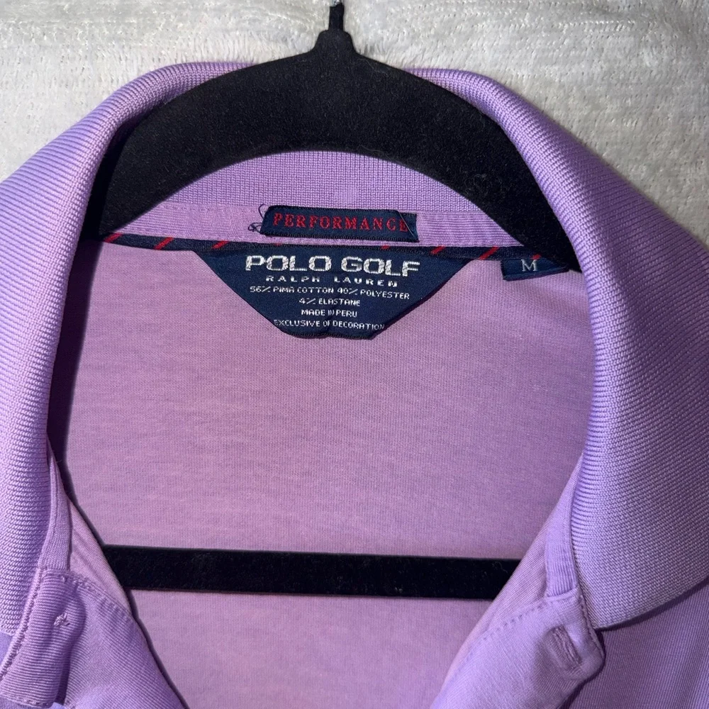 Polo Golf Ralph Lauren Polo Shirt Men’s Medium‎ Purple Golf Club Embroidered EUC